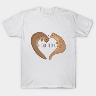 Otterly in love otters T-Shirt